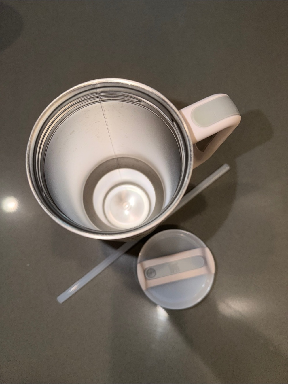 Stanley 40 oz Tumbler (Cream with Gray Accents) - Picture 4 of 6